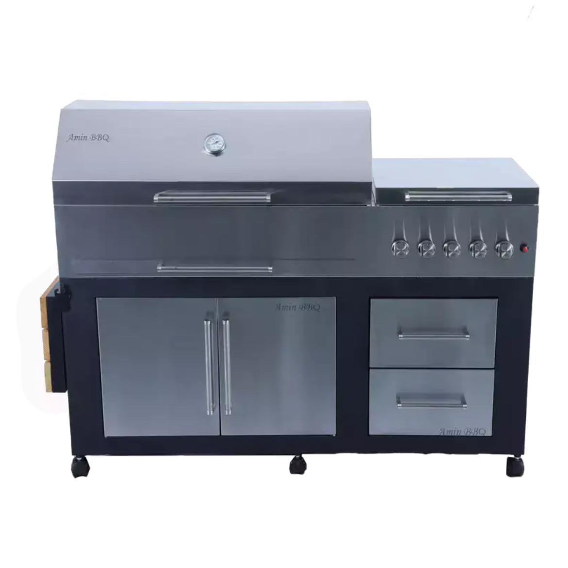 باربیکیو سایز 140 سانتی مدل تمام استیل و مشکی